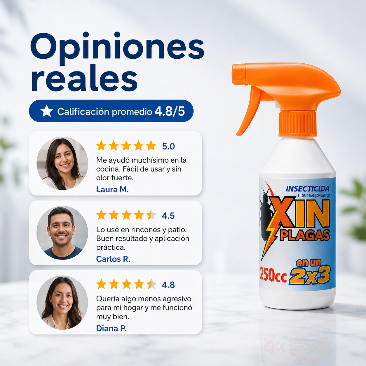 INSECTICIDA ORGANICO XIN PLAGAS  X 250cc