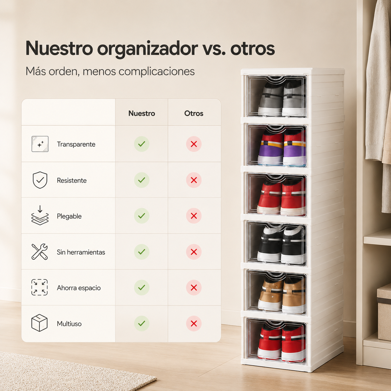 Organizador de Zapatos 6 Nivel Plegables