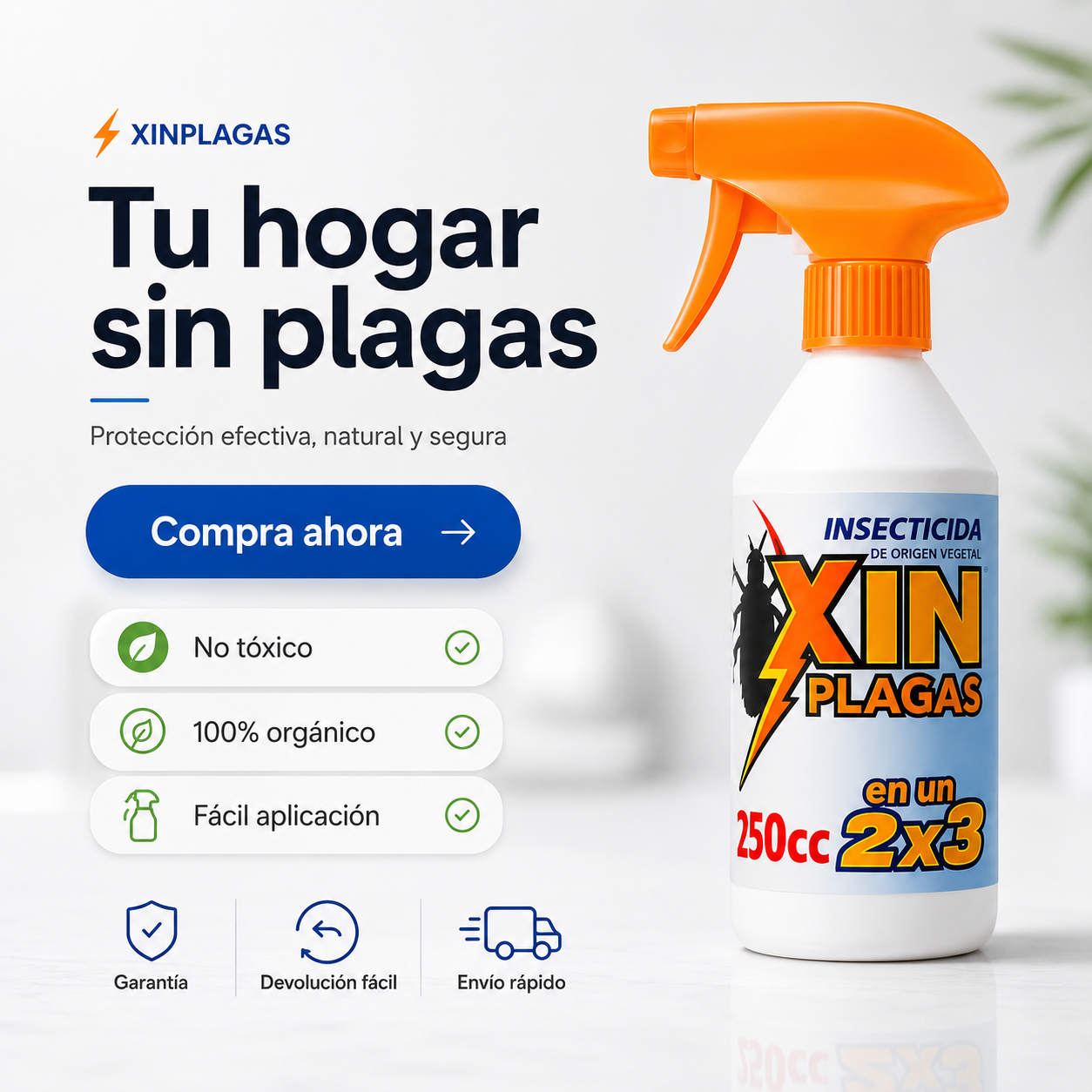 INSECTICIDA ORGANICO XIN PLAGAS  X 250cc