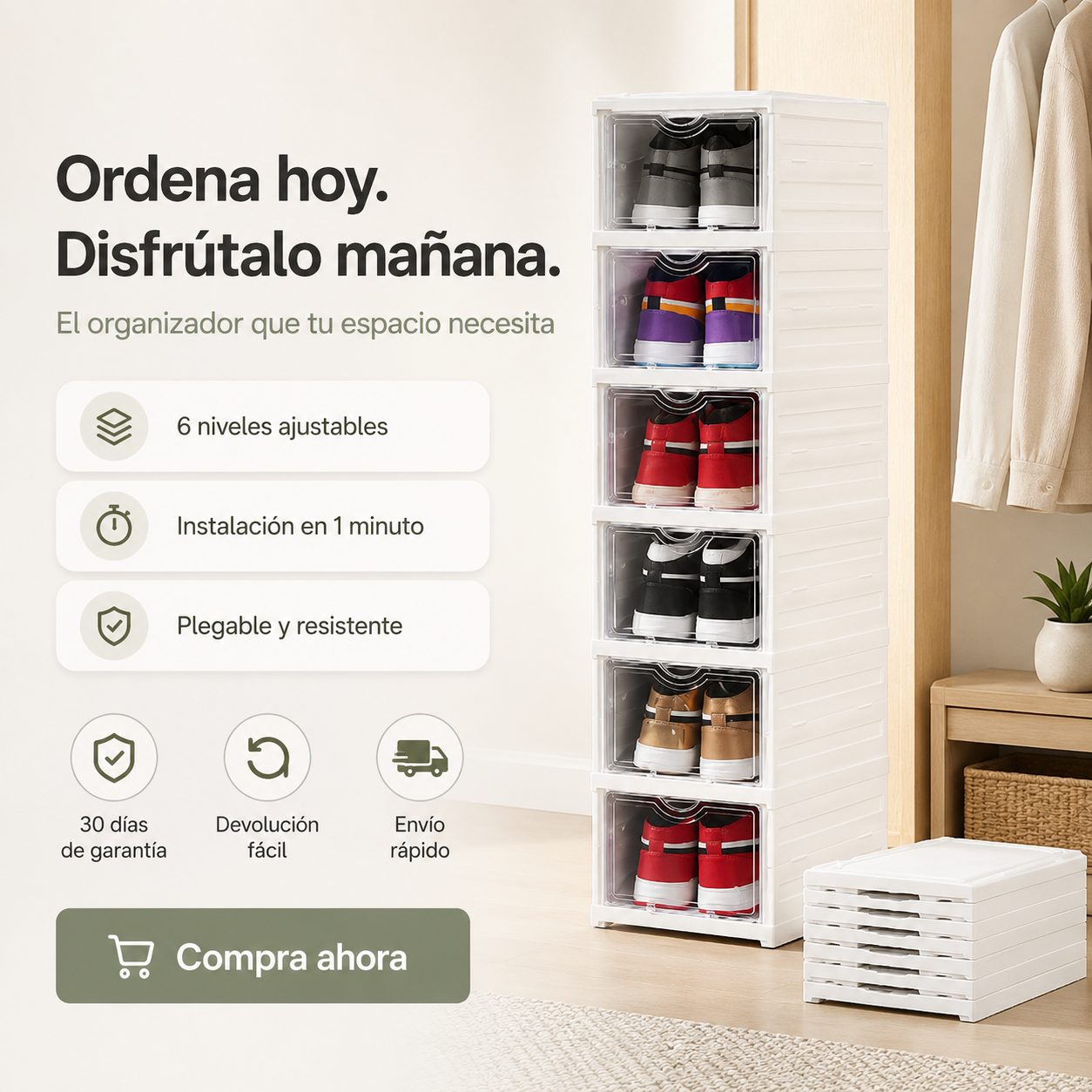 Organizador de Zapatos 6 Nivel Plegables