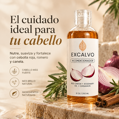 EXCALVO TRATAMIENTO CAPILAR 3 EN 1 | CEBOLLA ROJA, ROMERO Y CANELA